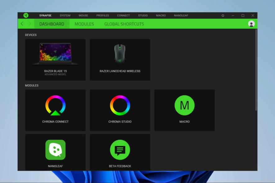 Razer nari ultimate not 2025 showing up in synapse