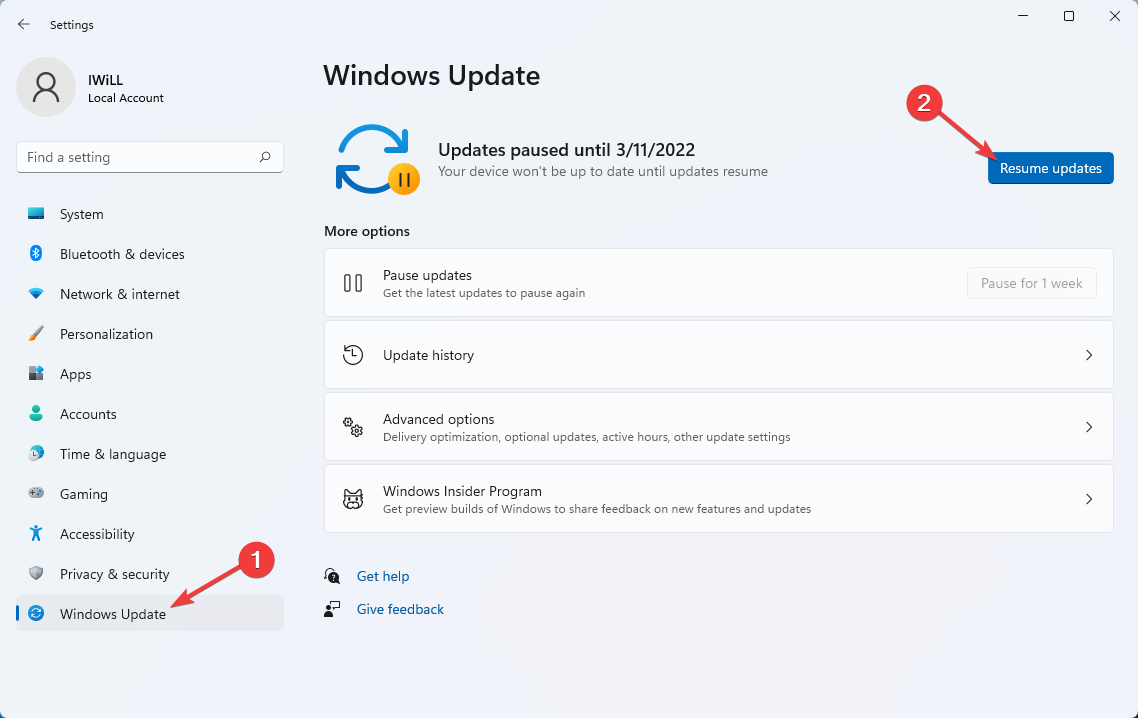 Update Windows to fix pfn error in Windows 11