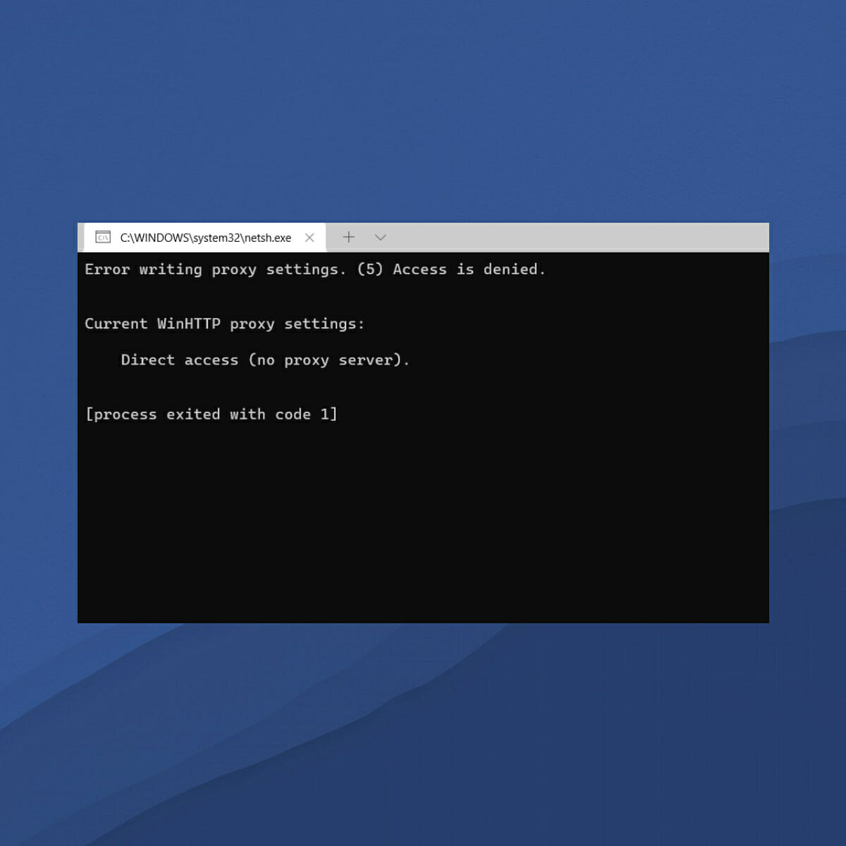 Windows 11 error writing proxy settings