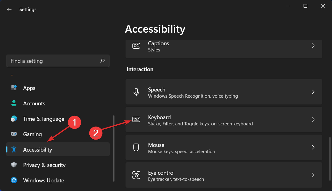 accessibility-keyboard windows key not working windows 11
