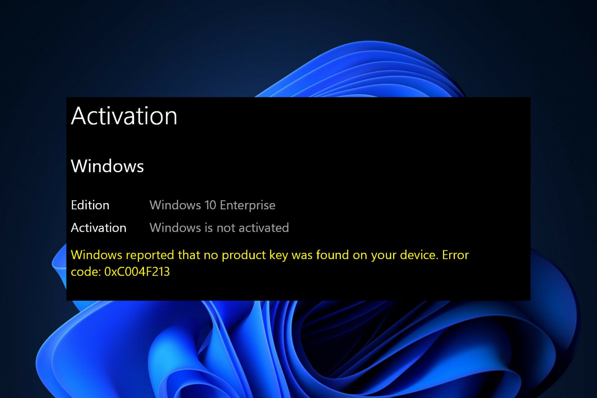 activation-error windows 11 activation error 0xc004f213