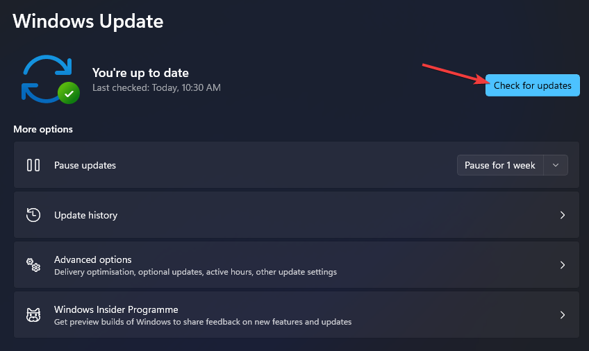 Check for updates button logitech g hub windows 11 not working