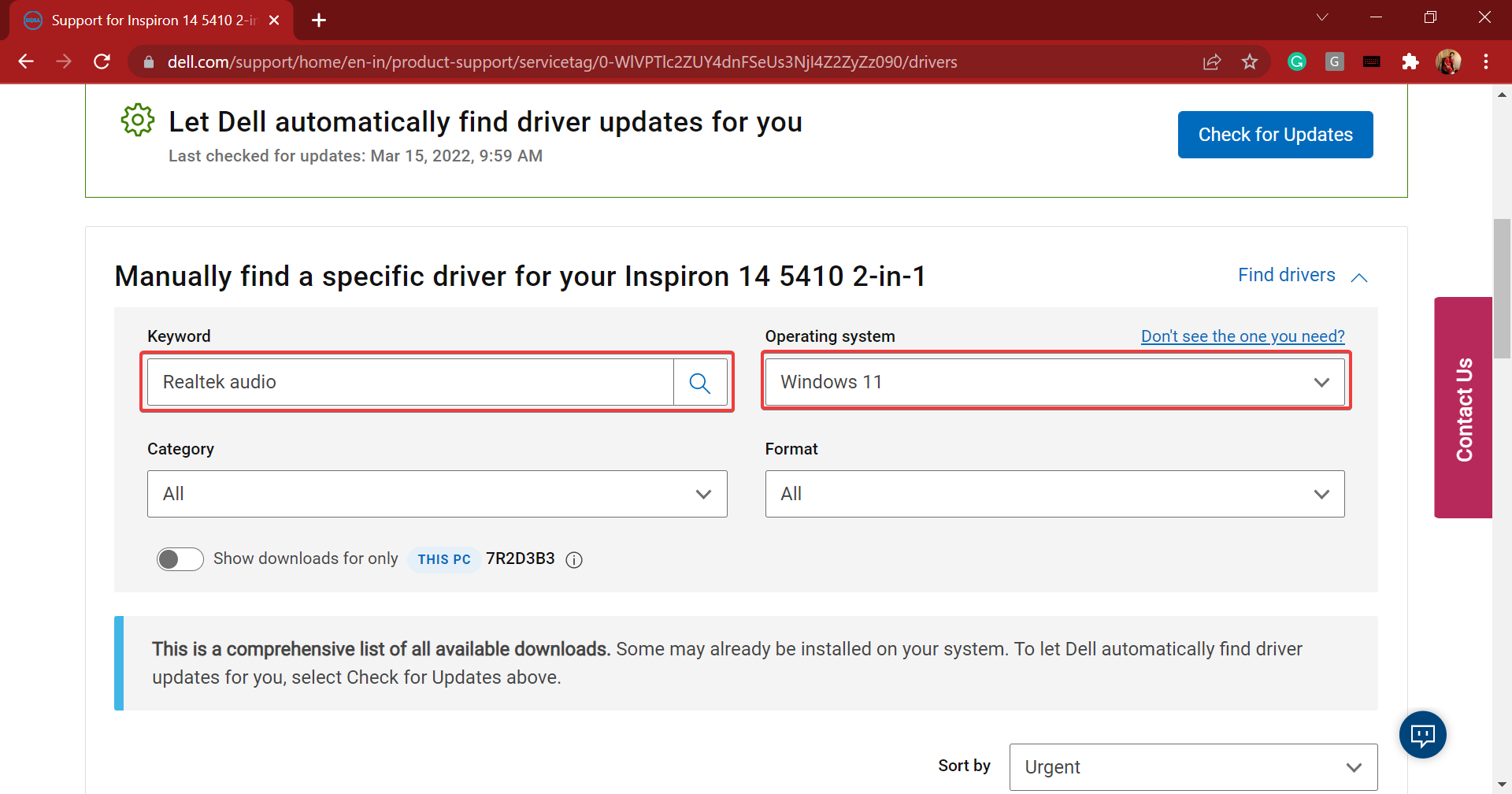 検索して、Windows 11 用の realtek オーディオ ドライバーをダウンロードします。