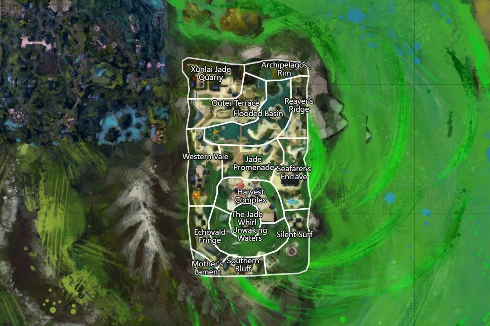 How large is the Guild Wars 2: End of Dragons map size