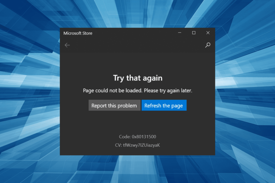 Microsoft Store Error Code 0x80131500 Solved