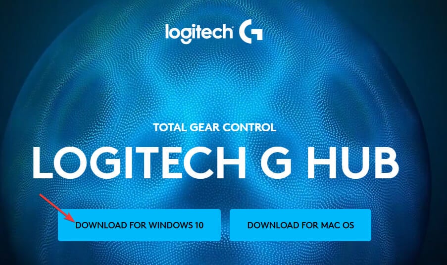 THe Download button logitech g hub windows 11 not working