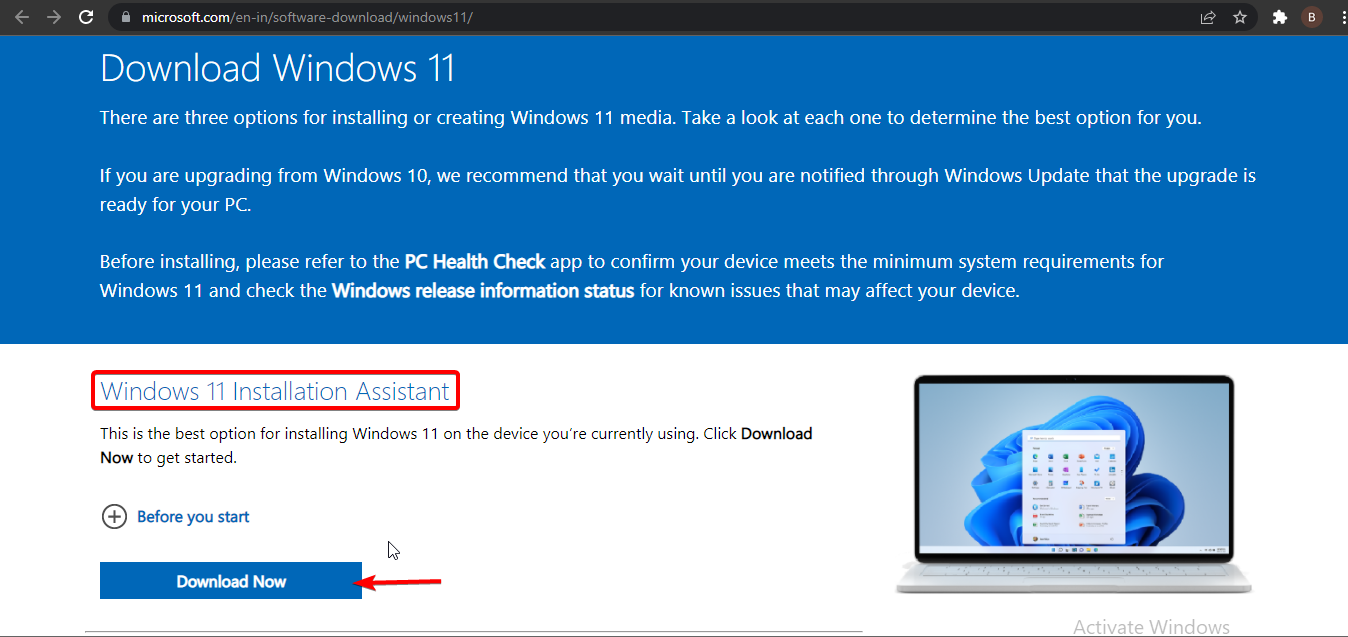 download installation assistant windows 11 review terms