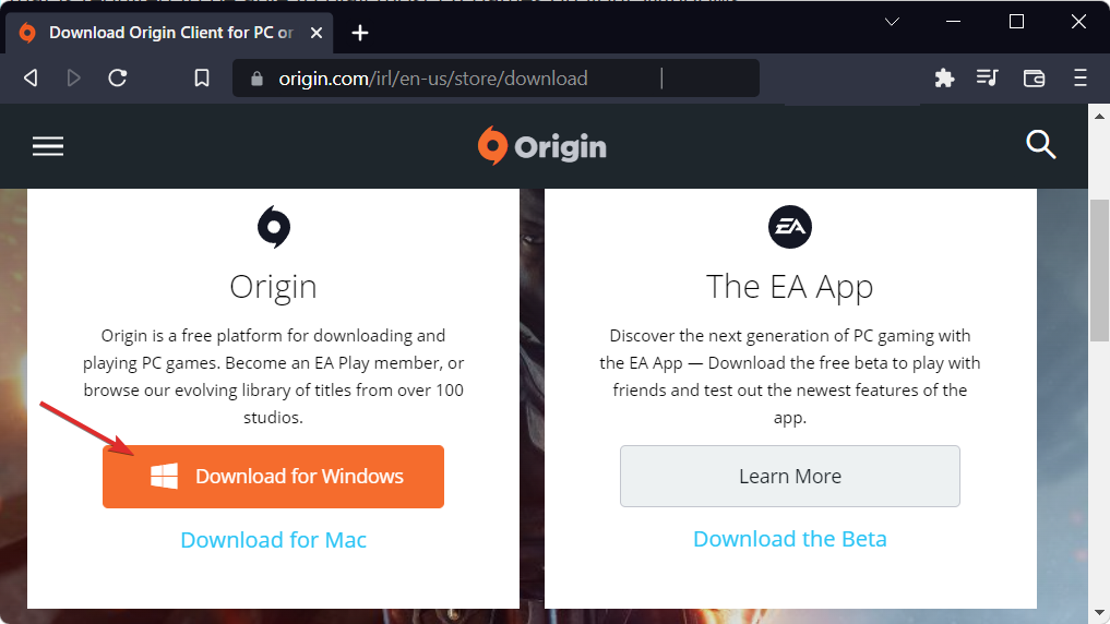 origin problems downloading swkotor windows 10