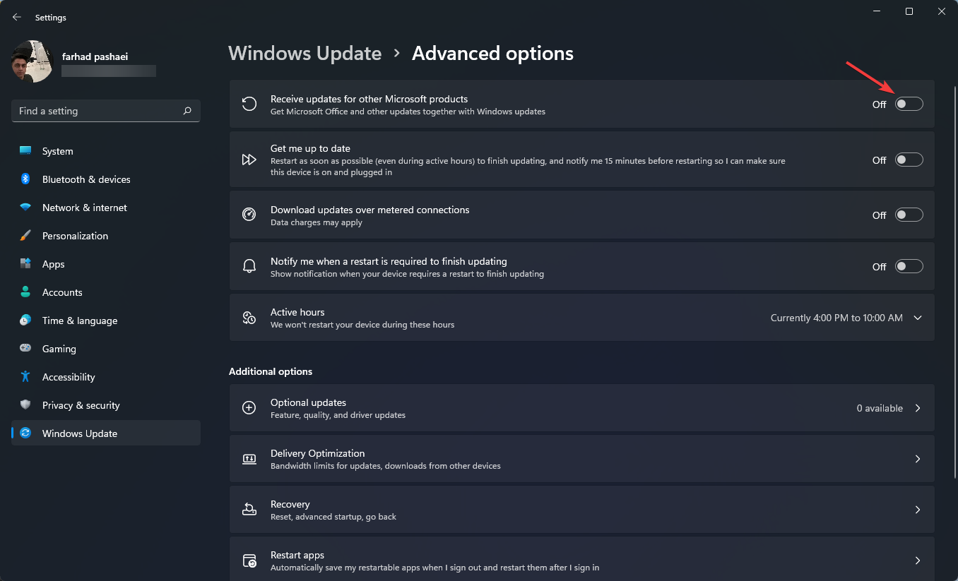 enable Receive updates for other Microsoft products when you update Windows to fix Windows 11 WSL error