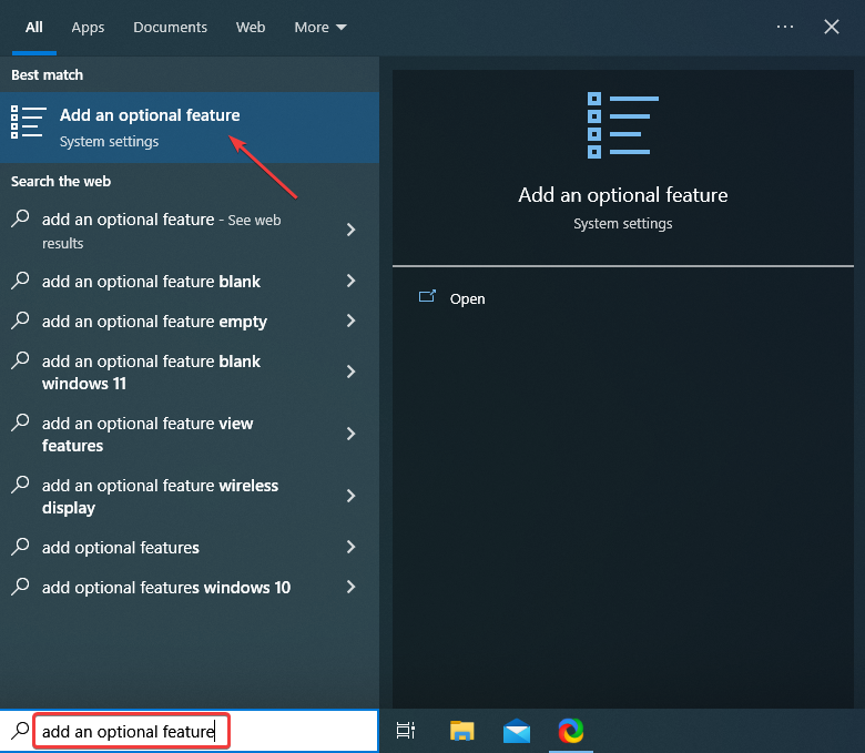 add a optional feature to fix print management missing windows 10