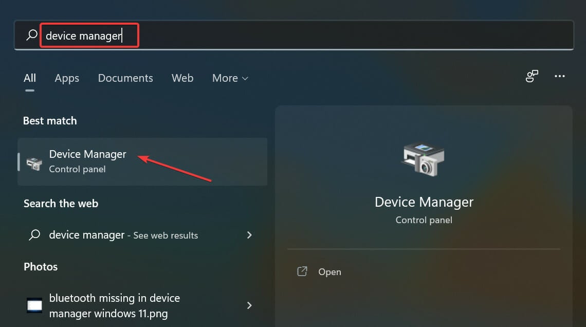 Launch Device Manager to fix discord mic not working windows 11