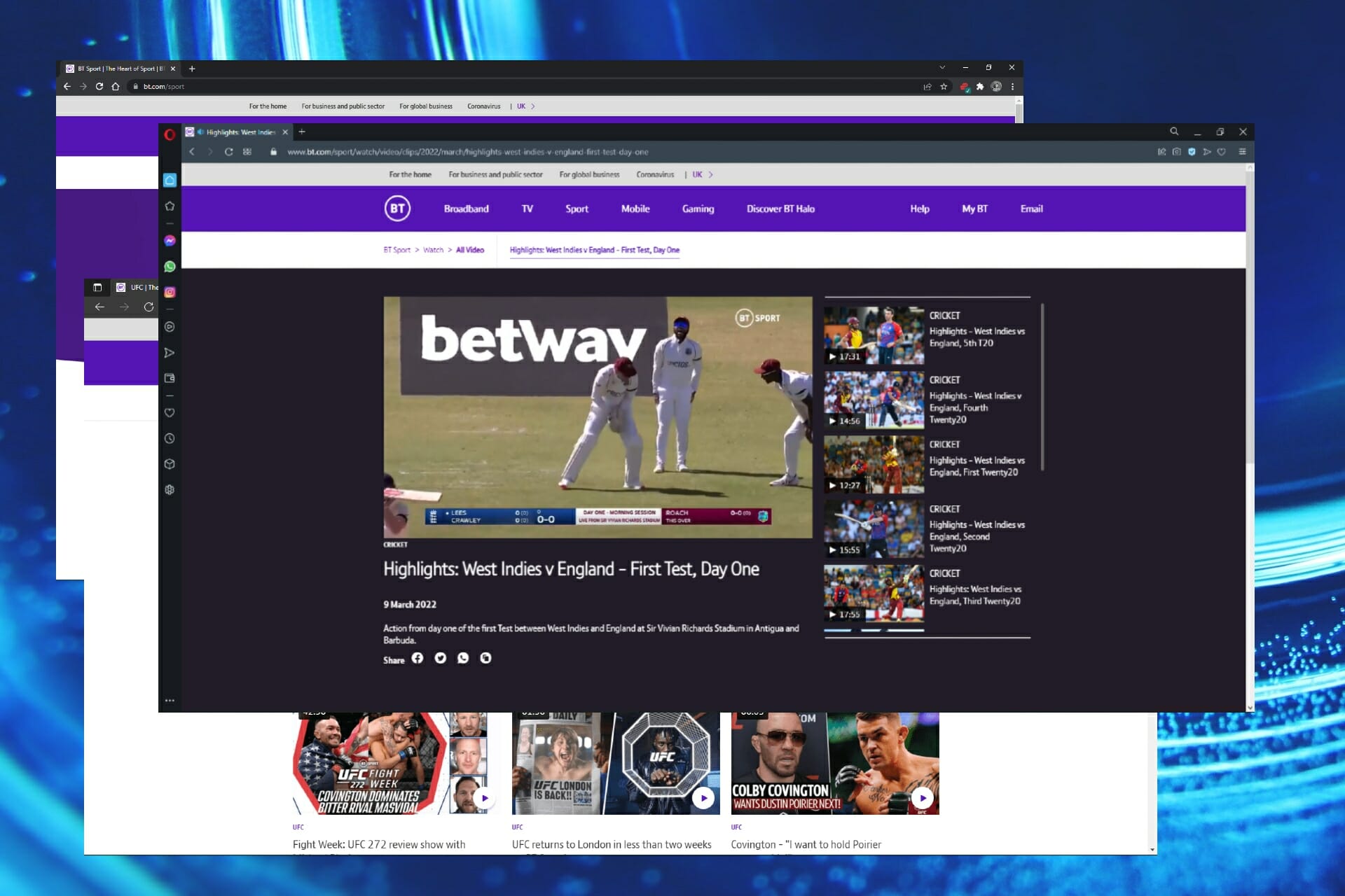 Feature image for best browsers for BT Sport