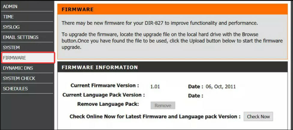 how to update router firmware