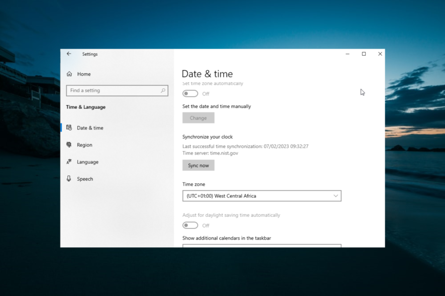 how to fix time windows 10