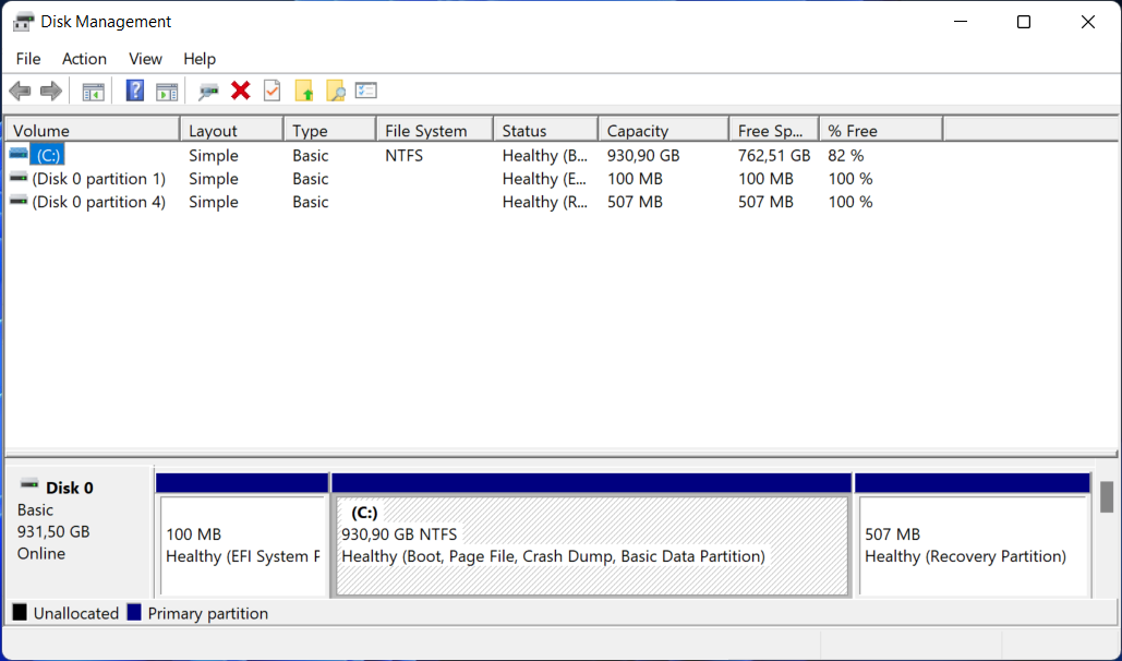 disk management windows 11 iso error
