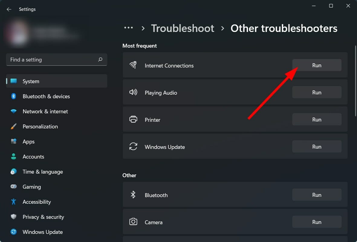 internet connection troubleshooter