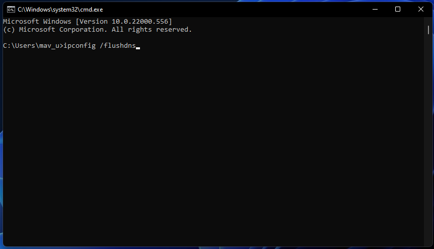 The ipconfig command windows 11 update error 0x800f0922