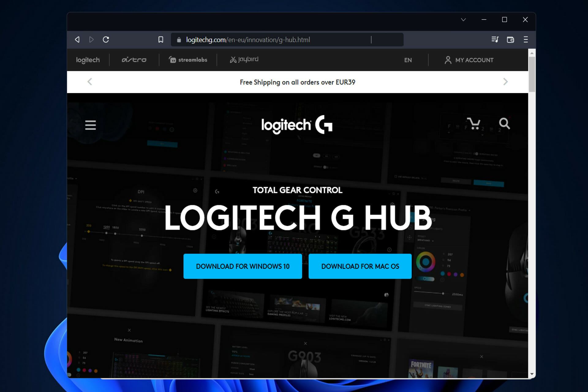 Download logitech-g-hub-page logitech g hub windows 11