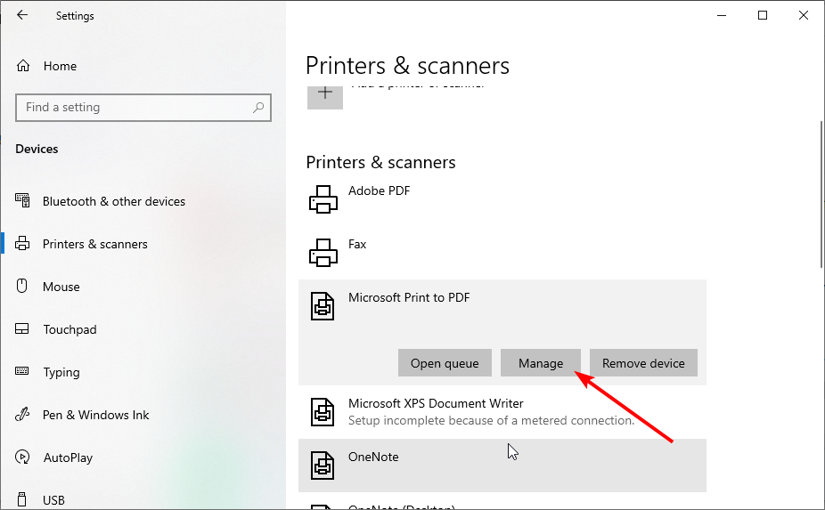 manage  printer not printing full page