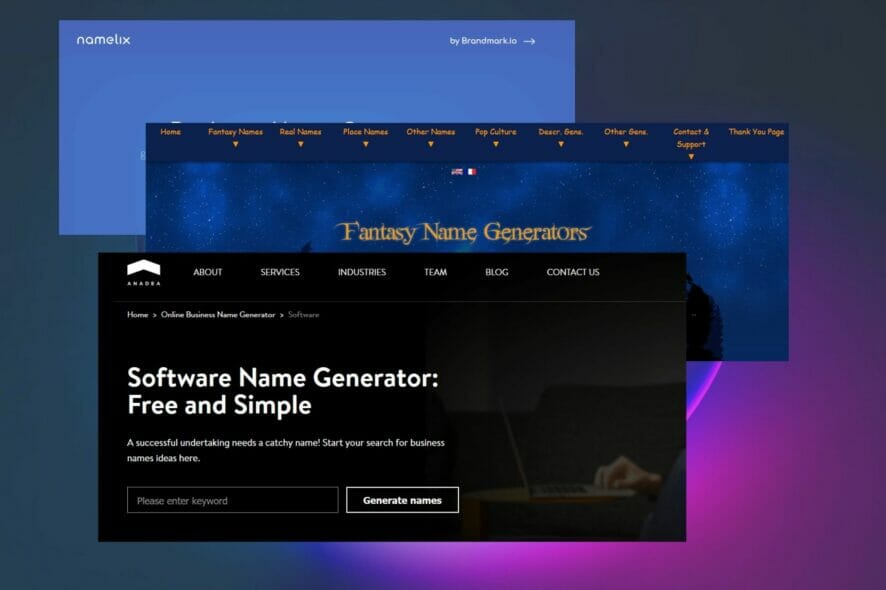 4 name generator software for original and catchy names