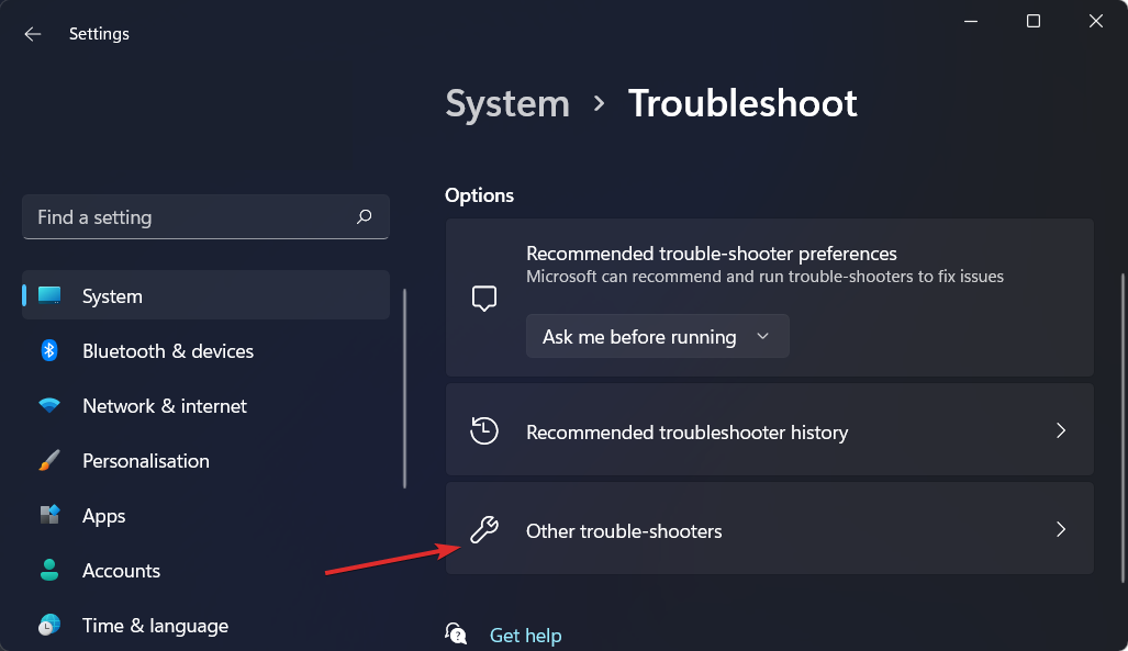 other-troubleshooters windows 11 error after update