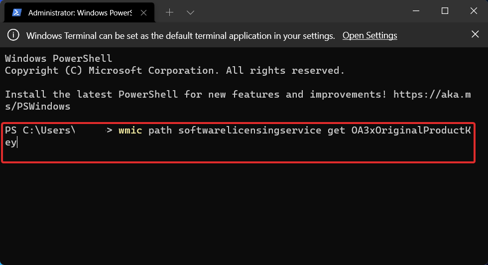 path-terminal windows 11 activation error 0xc004f213