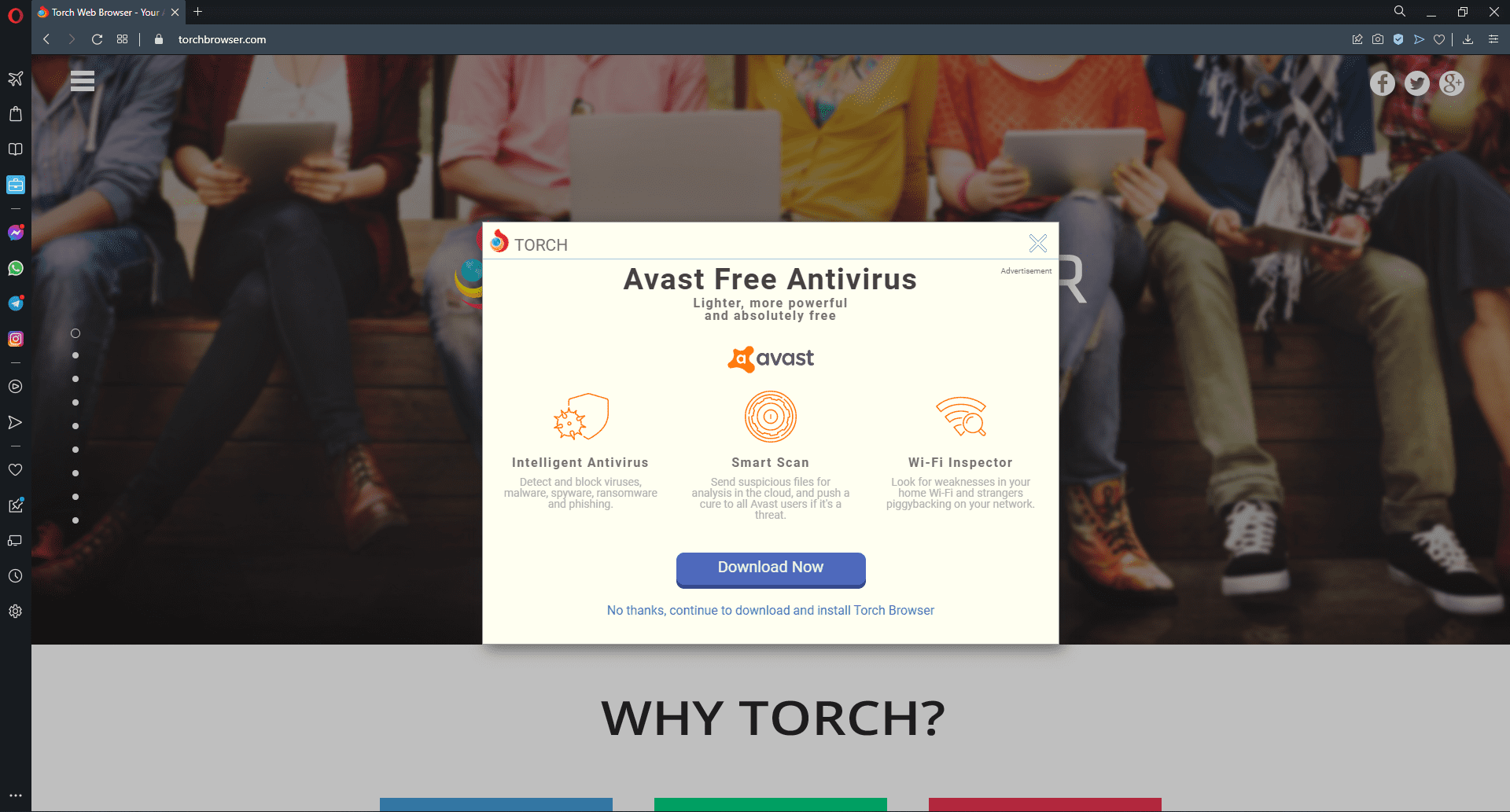 Users can't install Torch Browser.