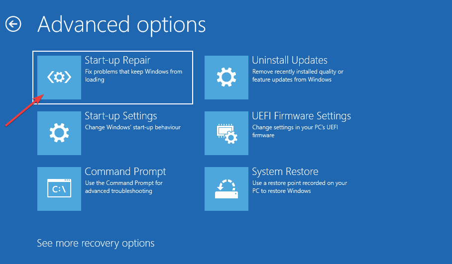 Start-Up Repair option driver unloaded without cancelling pending operations windows 11