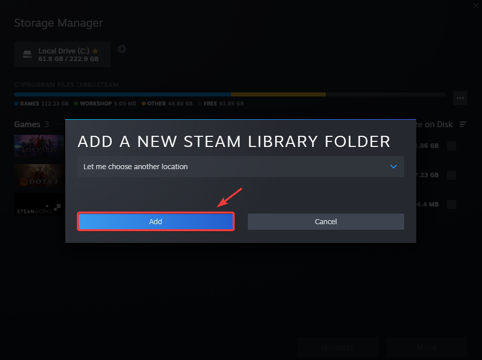 steam add location