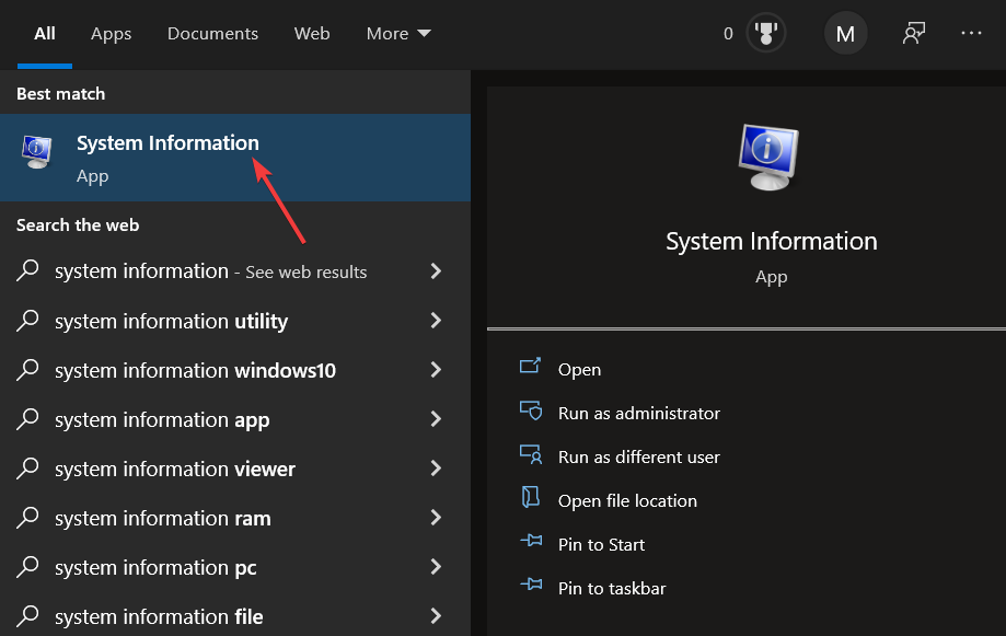 System Information search windows 11 requirements vs windows 10