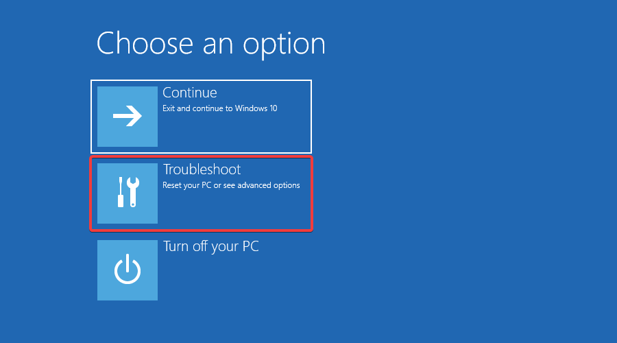 troubleshoot option windows