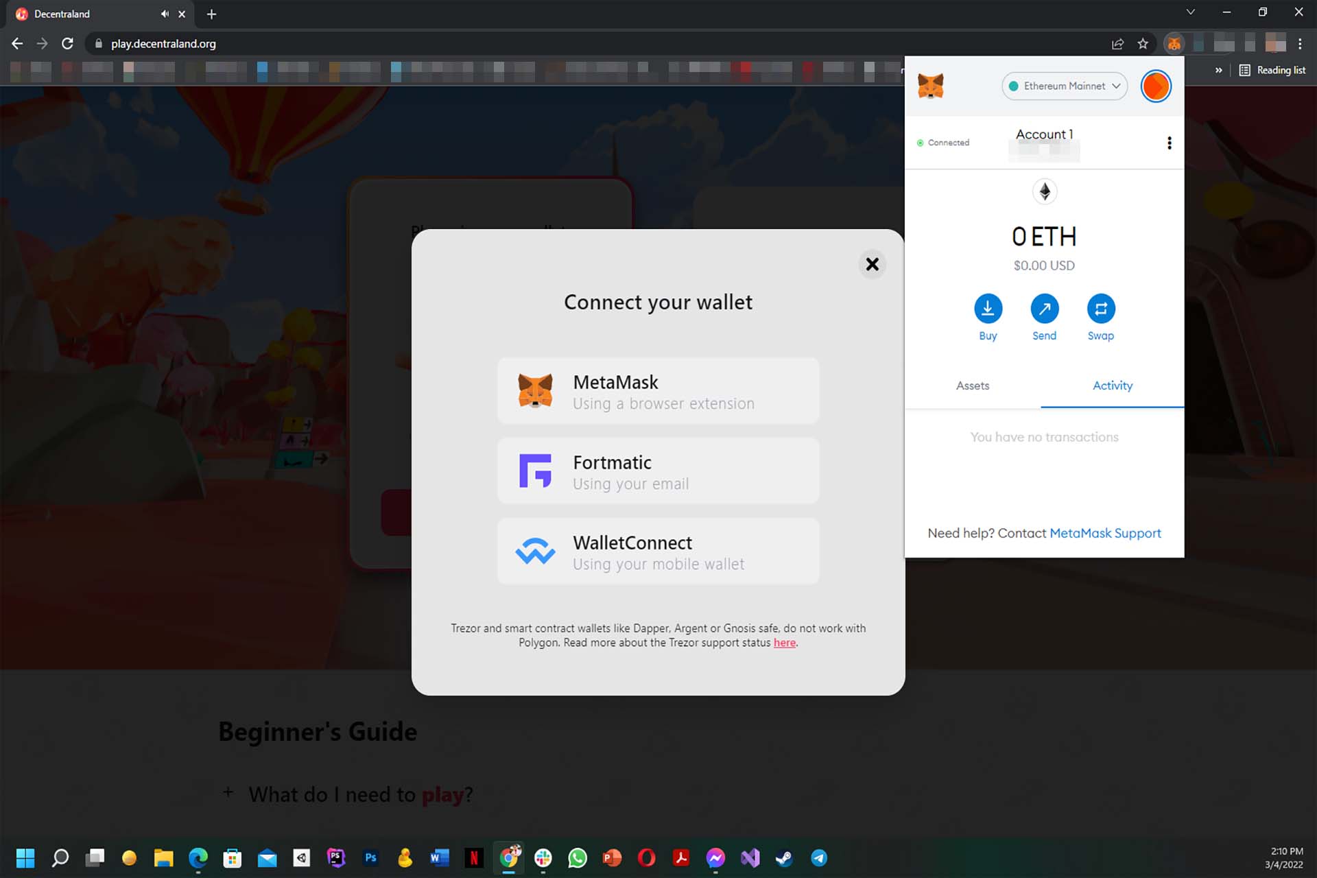 Easily Connect Metamask to Decentraland by Following These Steps