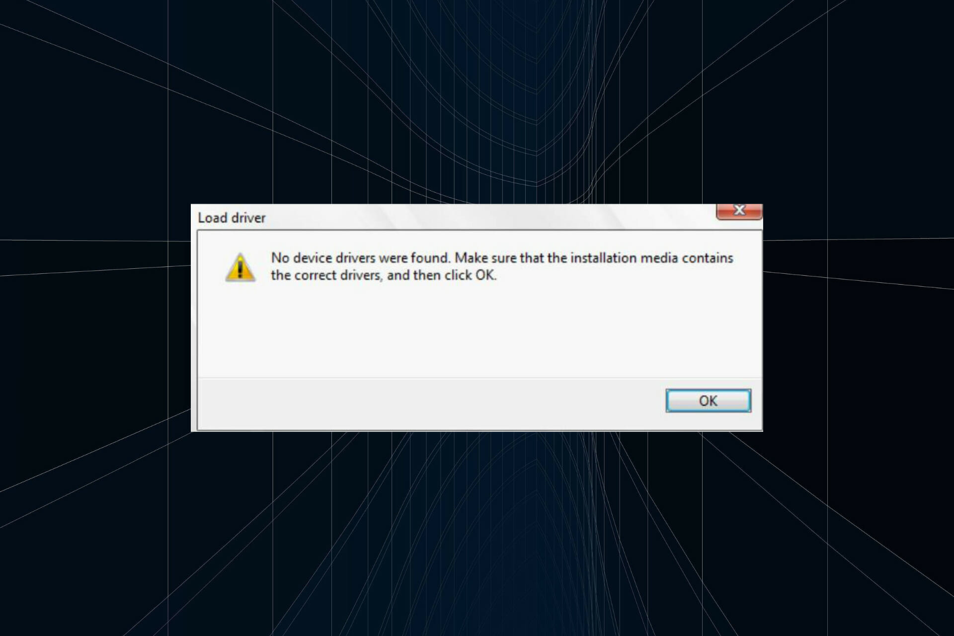 Fix drivers not found error in Windows 11