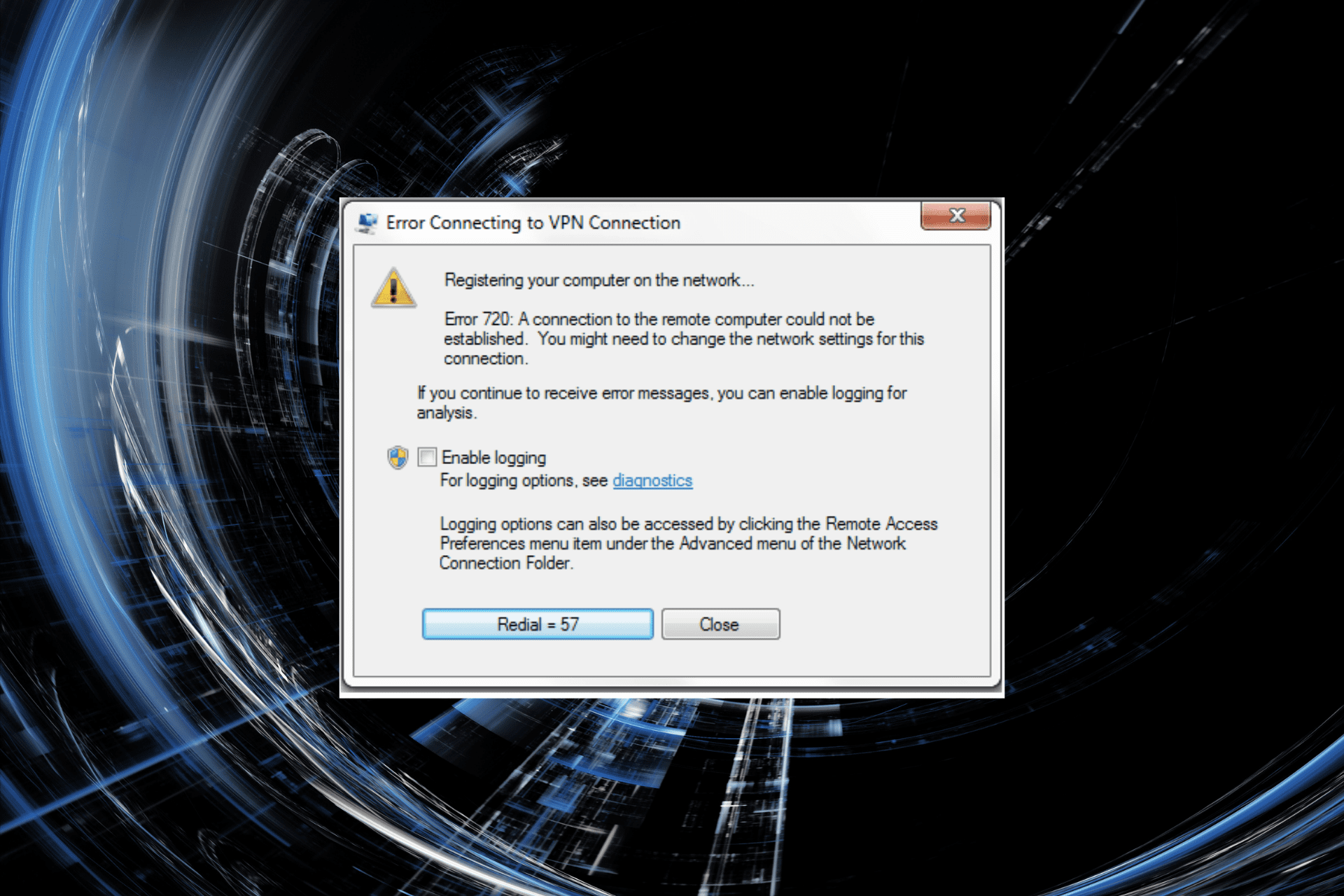 Fix VPN error 720 in Windows 11