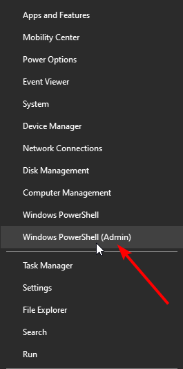 powershell admin windows key not working