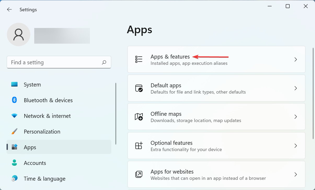 Apps & features to fix windows 11 desktop not responding