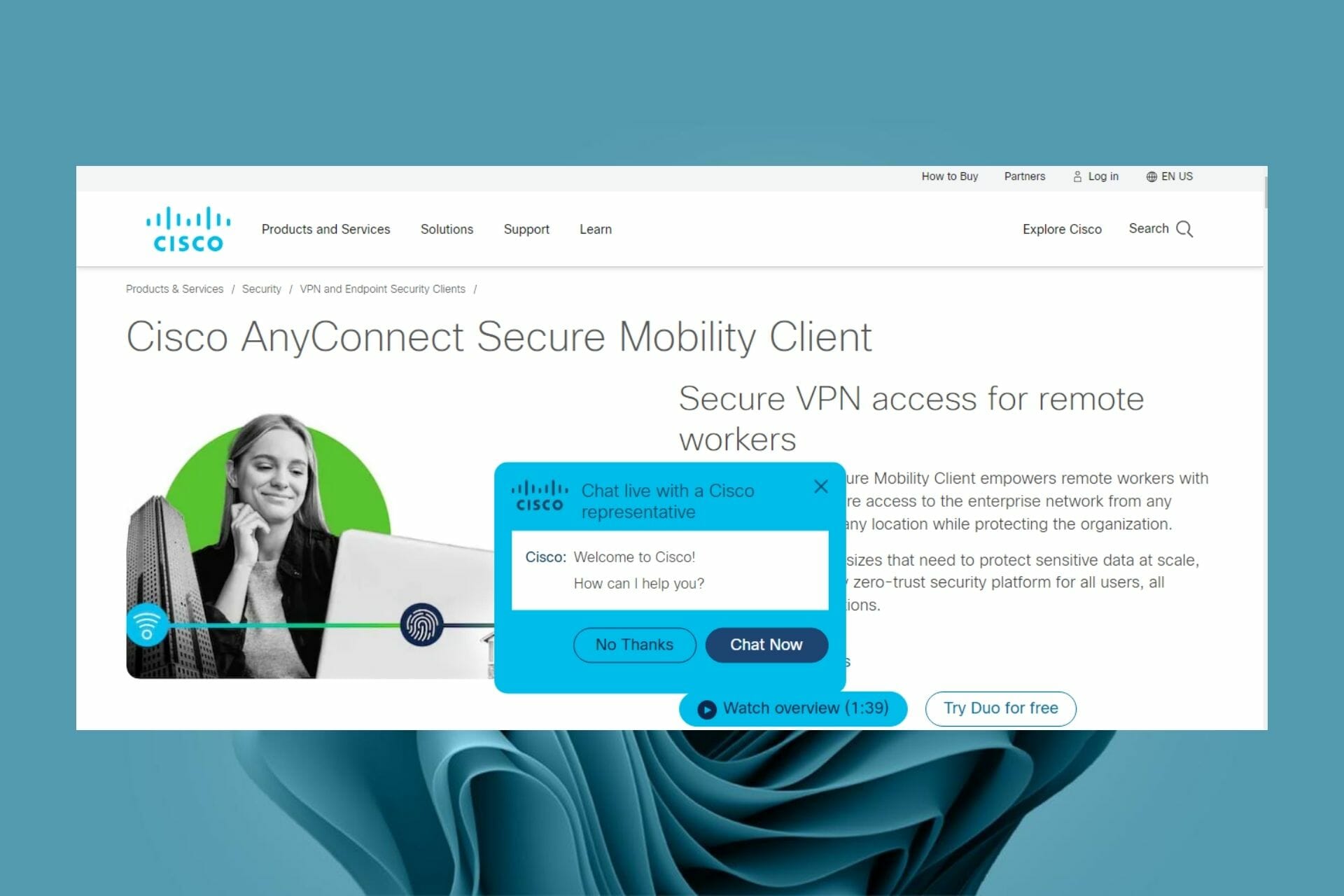 cisco vpn anyconnect windows