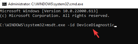 Run command msdt.exe -id DeviceDiagnostic to open hardware and devices