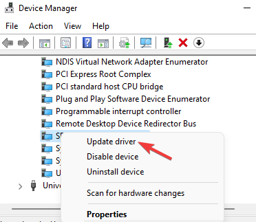 right click on smbus controller in device manager and select update driver