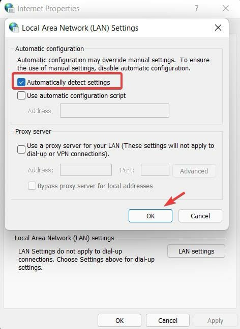 Edit LAN settings