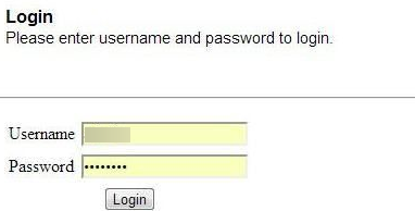 Enter rounter password