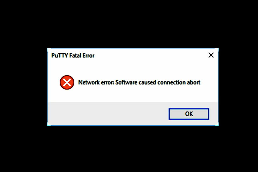 FI PuTTY caused connection abort