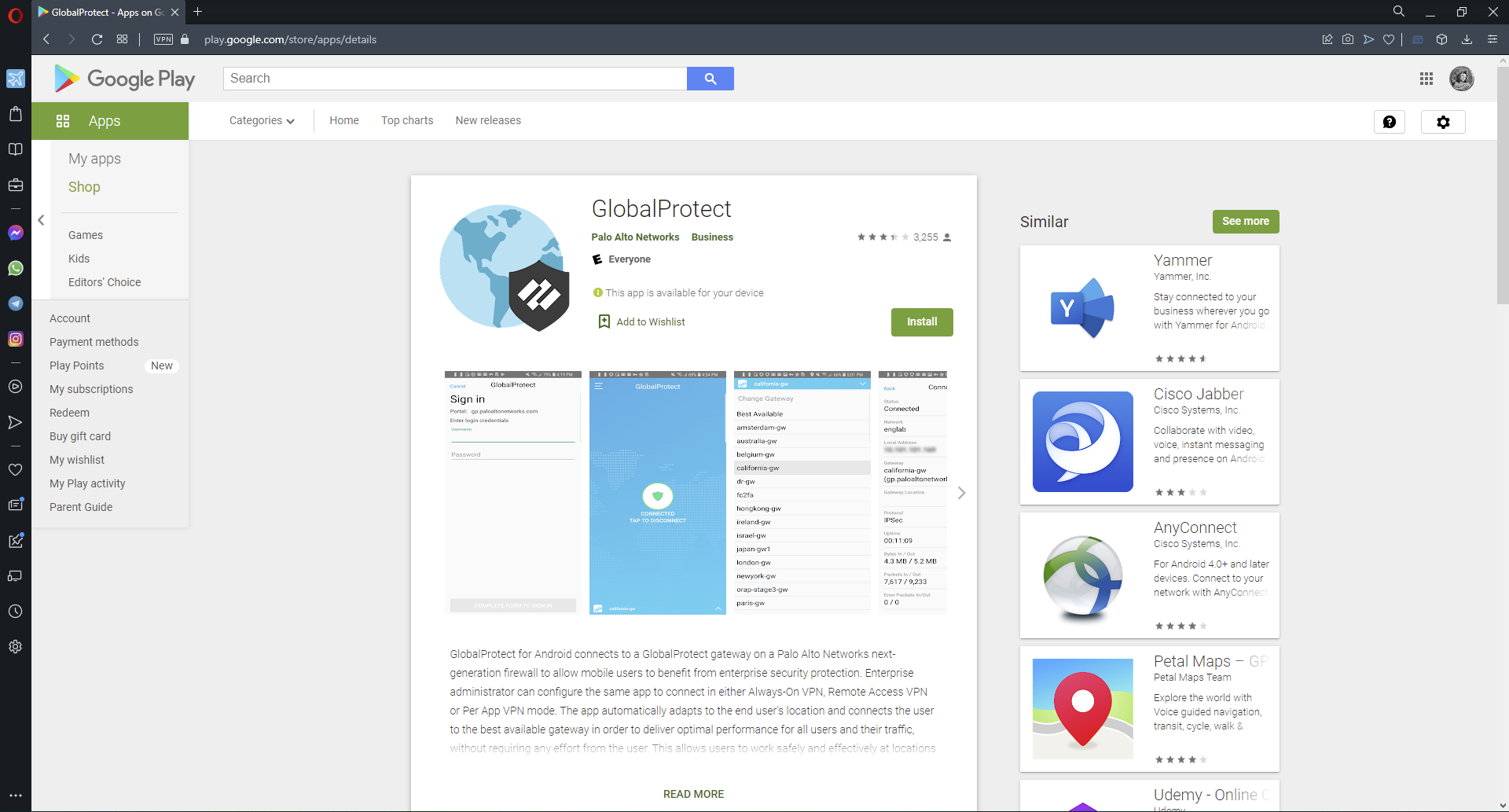 Get GlobalProtect VPN on Google Play.