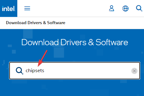 search for Chipsets in Intel Downloads Center