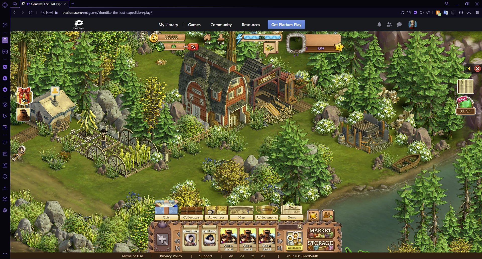Klondike: The Lost Expedition non-flash browser game.