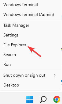 right click on Start and select File Explorer
