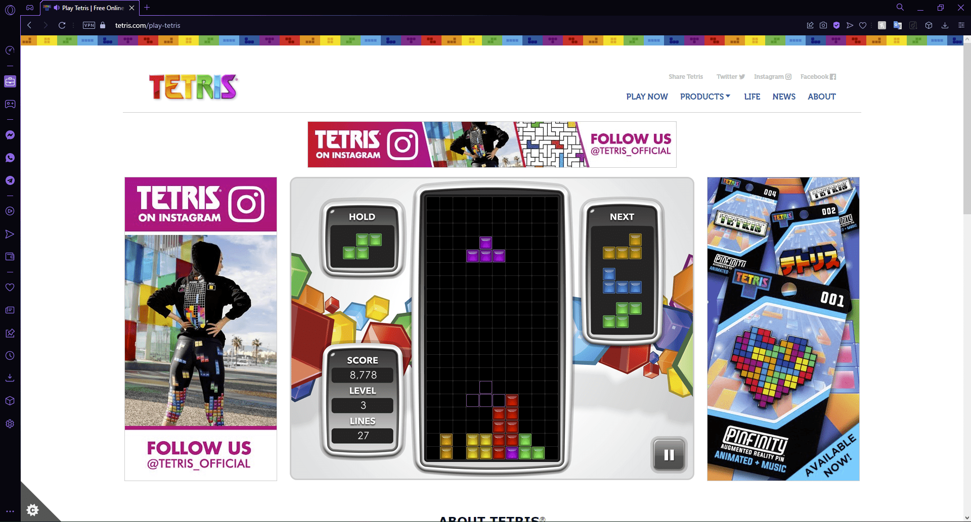 Official Tetris game.