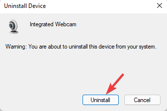 Click on Uninstall to confirm