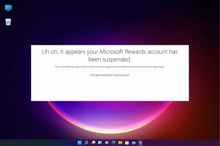how to unsuspend Microsoft rewards account
