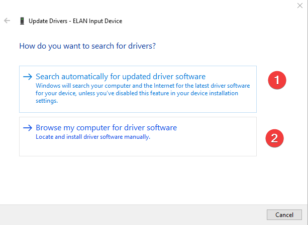 Updating driver
